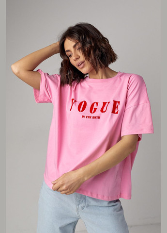 Женская футболка oversize с надписью Vogue Liton - (296988276)