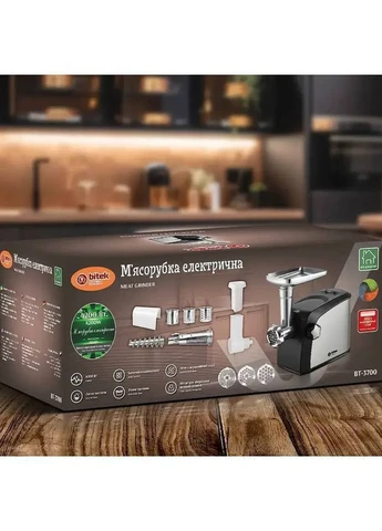 Электромясорубка для фарша, колбасок, кеббе мясорубка электрическая с насадками нержавеющая сталь 4200Вт (ТК28200) BiTEK (374601042)