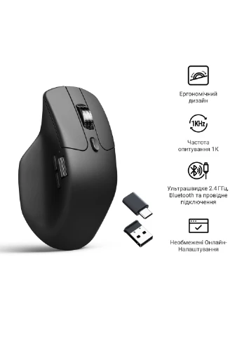 Мышь (M6S-A72) Keychron M6S Wireless/Bluetooth/USB Black (399996235)