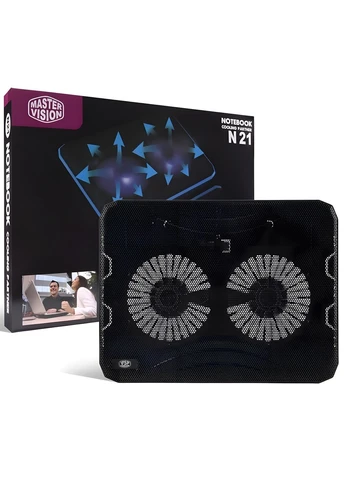 Подставка-кулер для ноутбука Master Vision N21 Black 2 вентилятора Черный (2104619569) No Brand (396511251)