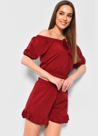 Костюм жіночий бордового кольору Let's Shop (283249973)