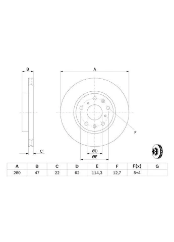 Гальмівний диск Bosch (390285156)