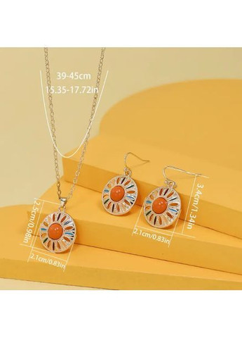 Комплект прикрас кулон з ланцюжком і сережки. No Brand (361971503)