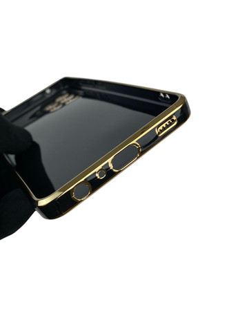 Чохол для Galaxy A52 4G (SM-A525) з кільцем MagSafe із золотою окантовкою на самсунг а52 чорний gs1 Samsung (366235991)