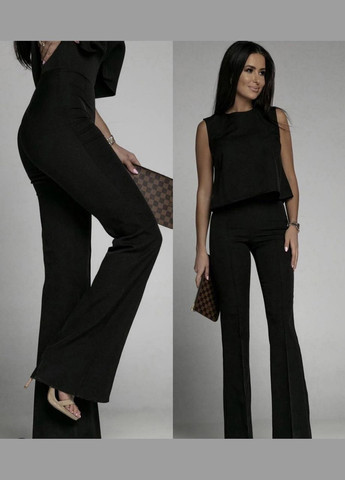 Жіночий костюм-двійка колір чорний р.46 453317 New Trend (288050324)