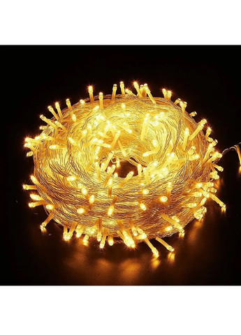 Гірлянда нитка світлодіодна новорічна з роботою від мережі 8 режимів світіння 18 м 400 лампочок (482006-Prob) Тепла біла Unbranded (369501418)