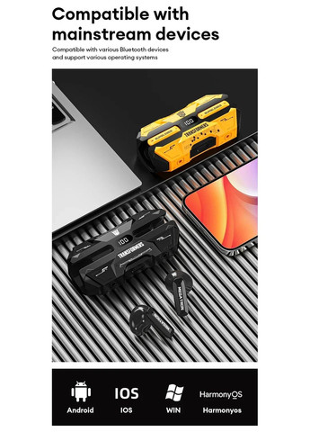 Беспроводные наушники Transformers TF-T51 BumbleBee, Yellow Hasbro (347607043)