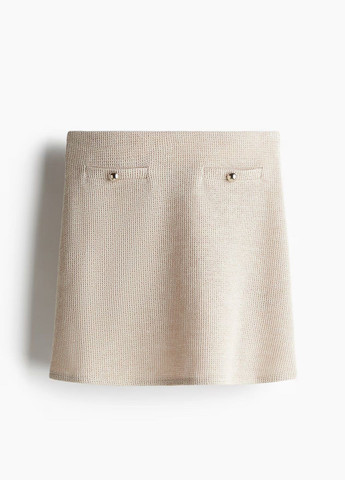 Бежевая кэжуал однотонная юбка H&M