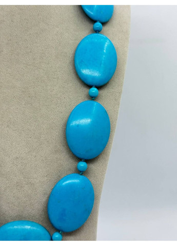 Намисто з бірюзи 40*30 мм 54 см Блакитний No Brand (361319795)