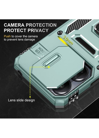 Ударостійкий чохол Camshield Army Ring для Xiaomi Redmi Note 13 4G Бірюзовий Epik (372499892)