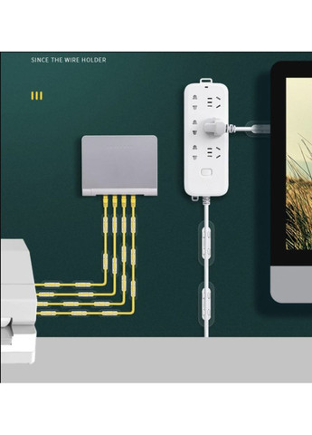 Тримач фіксатор кабелю стяжка для дроту органайзер кабель менеджмент 20 шт Прозорий REO (358934939)