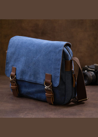 Сумка листоноша текстильна з кишенями на блискавці для синіх подорожей (sku_20606) No Brand (328922564)