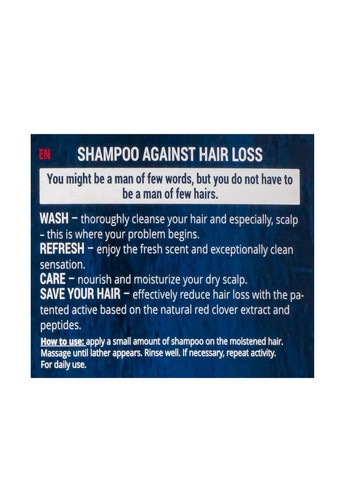 Шампунь проти випадіння волосся для чоловіків Cameleo Men Against Hair Loss Shampoo 150 мл Delia Cosmetics (335050610)