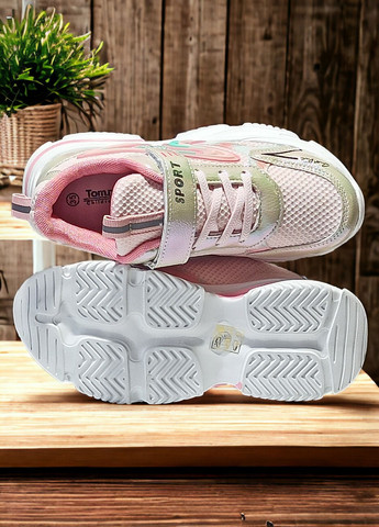 Светло-розовые демисезонные детские кроссовки для девочки том м 9973а Tom.M