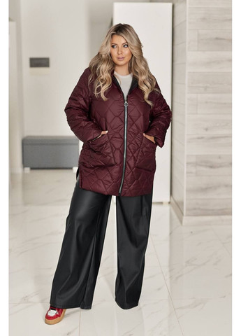 Бордовая стеганая зимняя куртка Osoblyva