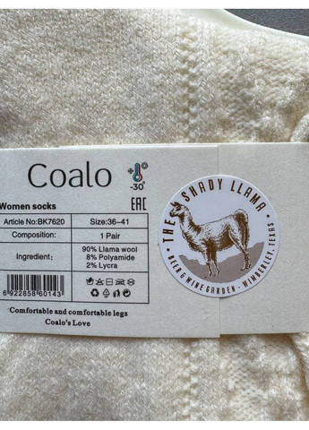 Чёрно-белых 2 пары вязаные высокие носки шерсть ламы, качество премиум Coalo (358497069)