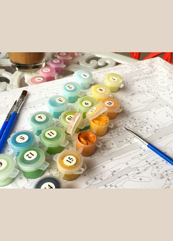 Картина за номерами українська тематика Золота квітка ©mosyakart 40х50 Патріотична Ідейка KHO2586 Идейка (308989279)