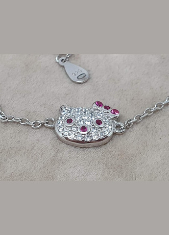 Срібний браслет Котик з фіанітами. 9550079РБ Top Silver (316699534)