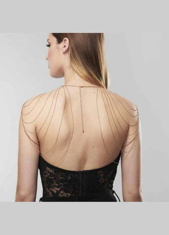 Золотий демісезонний ланцюжок на плечі indiscrets золотистий Bijoux