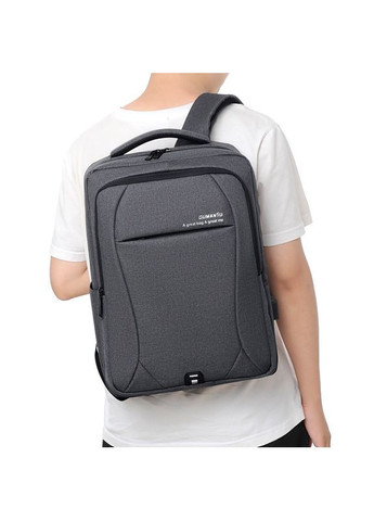 Рюкзак Oumantu 2101-1 для ноутбука 15,6" противоударный USB-порт темно-серый (код: IBN044SS) Digital (325861936)