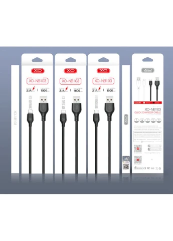 Кабель USB to Lightning 2,1А 1м XO (397341645)