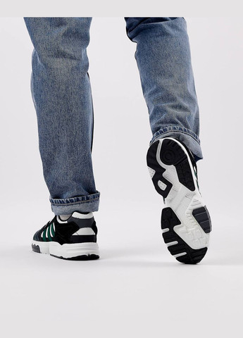 Черно-белые демисезонные кроссовки мужские, вьетнам adidas Originals ZX Torsion White Green
