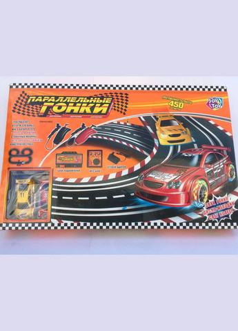 Трек "Joy Toy" от сети, трасса 450 см, две машинки, в коробке 55/36/7см No Brand (301648930)