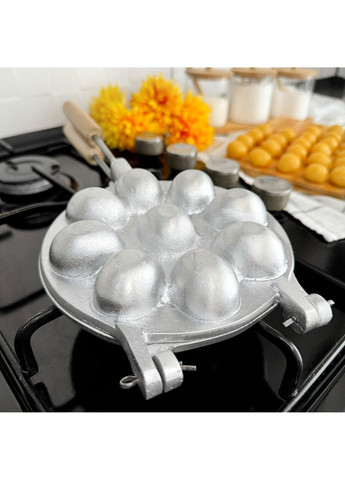 Форма для выпечки крупных орешков с начинкой на плите орешница на 9 половинок крупных орешков Ласунка (301876153)