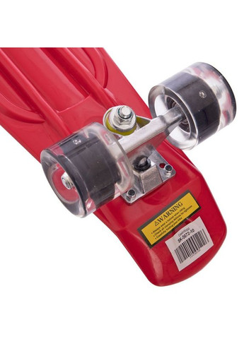 Скейтборд пластиковий LED WHEELS 22in із світяться колесами (червоний-чорний) (SK-5672-10) Penny (361439871)