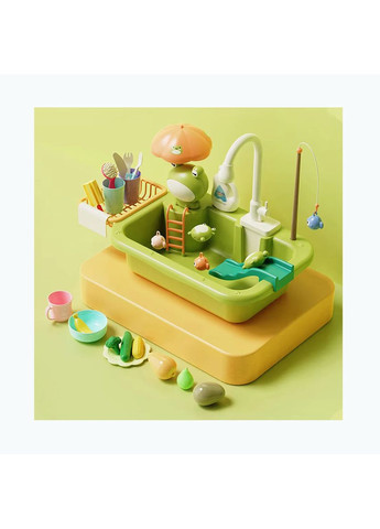 Детская игровая мойка с водой • Кухонный игровой набор с краном и циркуляцией воды • Развивающая игрушка для детей No Brand (371788134)