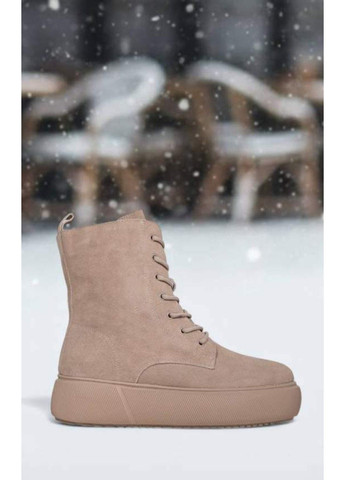 Черевики жіночі замшеві зимові бежеві (CQ268) Seven (372854055)