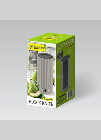 Колода підставка для ножів з наповнювачем (MR-1437-GREY) Maestro (334007450)