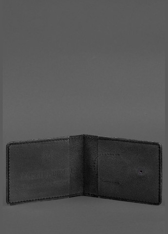 Кожаная обложка для удостоверения участника боевых действий (УБД) с карманом для жетона чёрная (A-028712) BlankNote (328961556)