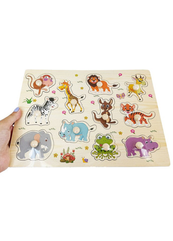 Дерев'яні пазли Монтессорі В світі тварин WToys (365721842)