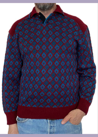 Комбинированный демисезонный хороший свитер-поло Berta Lucci