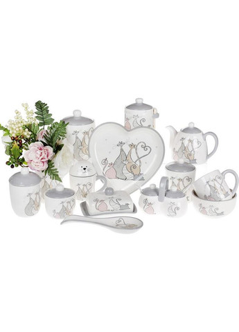 Блюдо керамическое "Дружная Семейка" Сердце 20.2х20.2х3см Bona (330020230)