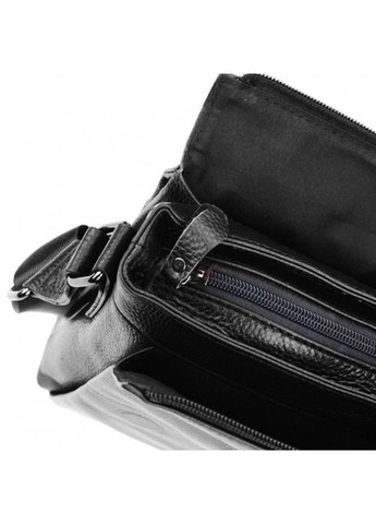 Сумка планшет через плечо мужская из натуральной кожи средняя Черный 37774 Borsa Leather (355245143)