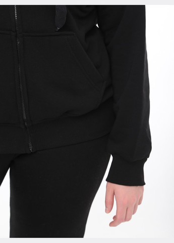 Женская толстовка черная на тонком флисе JEANSclub Пряма (302879220)