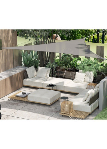 Тент навіс затінюючий трикутний 4х4х4м Оксфорд (Сірий) No Brand (332636473)