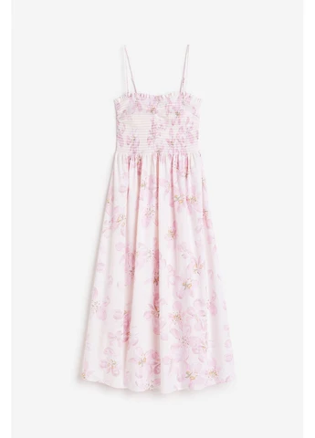Молочное платье лето,молочный в узоры, H&M