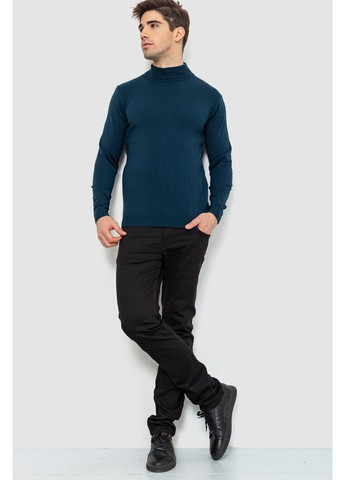 Синій демісезонний светр чоловічий однотонний, колір темно-блакитний, 161r1770 Ager