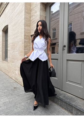 Костюм двойка (жилет, юбка), цвет Черный Fashion (365072268)