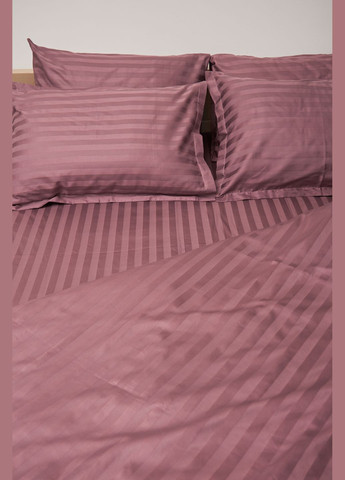 Комплект постельного белья полуторный евро 160х220 наволочки 4х70х70 Satin Stripe (MS-820000549) Moon&Star garnet (284416412)
