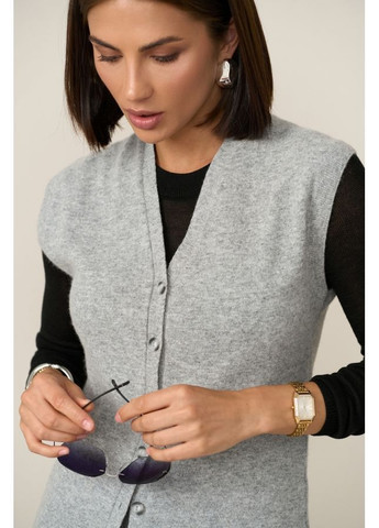 Жилет кашемир 2832 Серый Triko Bakh (368651205)