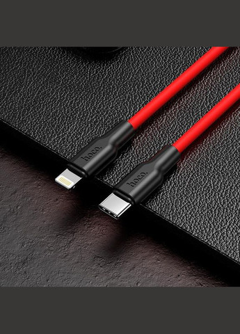 Кабель TypeC to Lightning Silicone PD charging data cable X21 Plus |1m, 3A, 20W| Hoco (279825865)