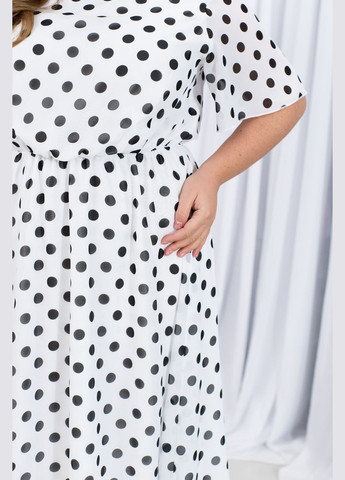 Белое повседневный платье Minova в горошек