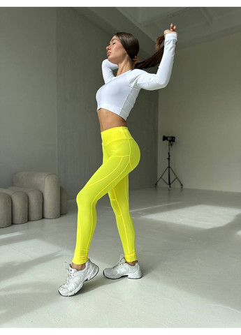 Желтые демисезонные леггинсы лосины Soda