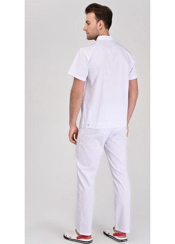 Белый демисезонный костюм медицинский мужской "платон" цвет белый No Brand