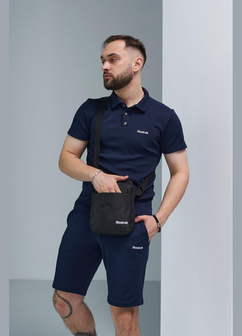 Синий летний летний комплект с барсеткой No Brand