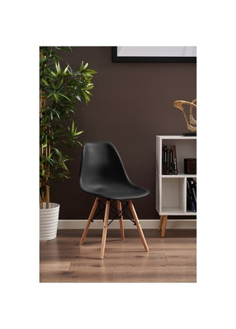 Крісло для кухні на ніжках В-173 FULL KD чорне (4 шт) Bonro (341533510)